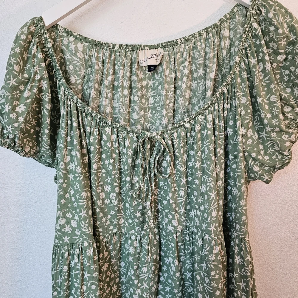 Universal Thread Green Floral Dress - Picture 2 of 5
